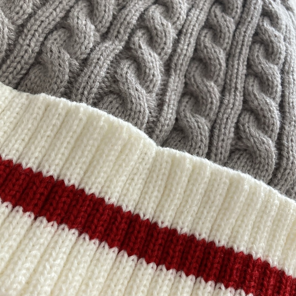 Cherie Bliss Cable Knit Tuque & Mitt Set – 1 Set (PomPom Hat + Mitts) - Picture 5 of 16